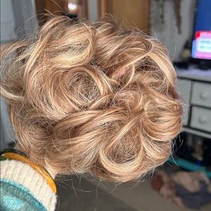 Elegant Blonde Hair Bun Extension, (Clean)